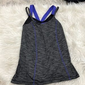 Lululemon tank top with built in bra criss cross back